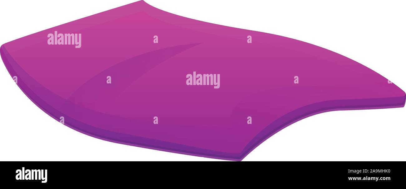 Purple blanket icon. Cartoon of purple blanket vector icon for web