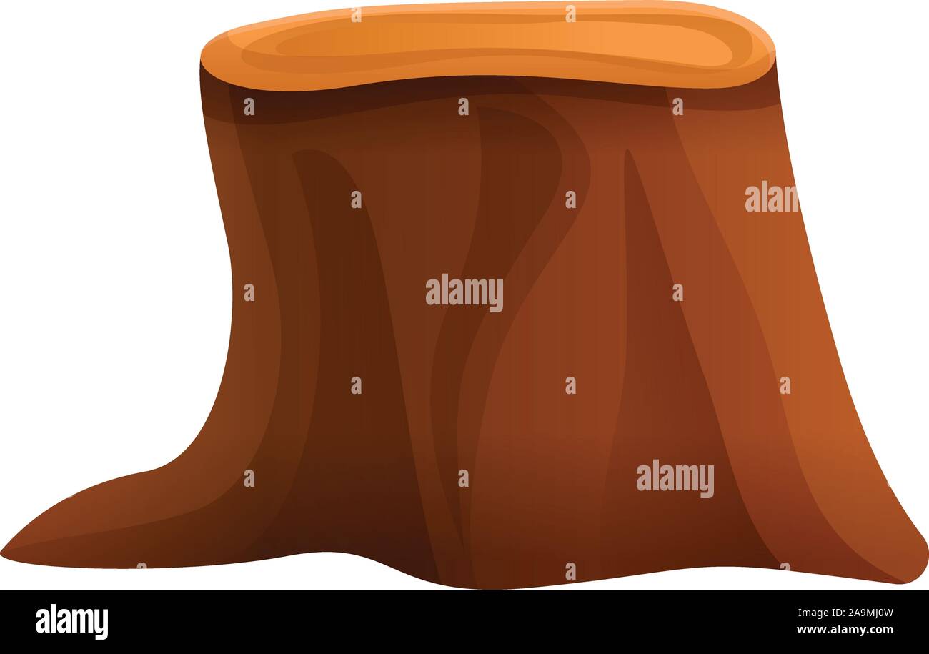 Forest tree stump icon. Cartoon of forest tree stump vector icon for ...