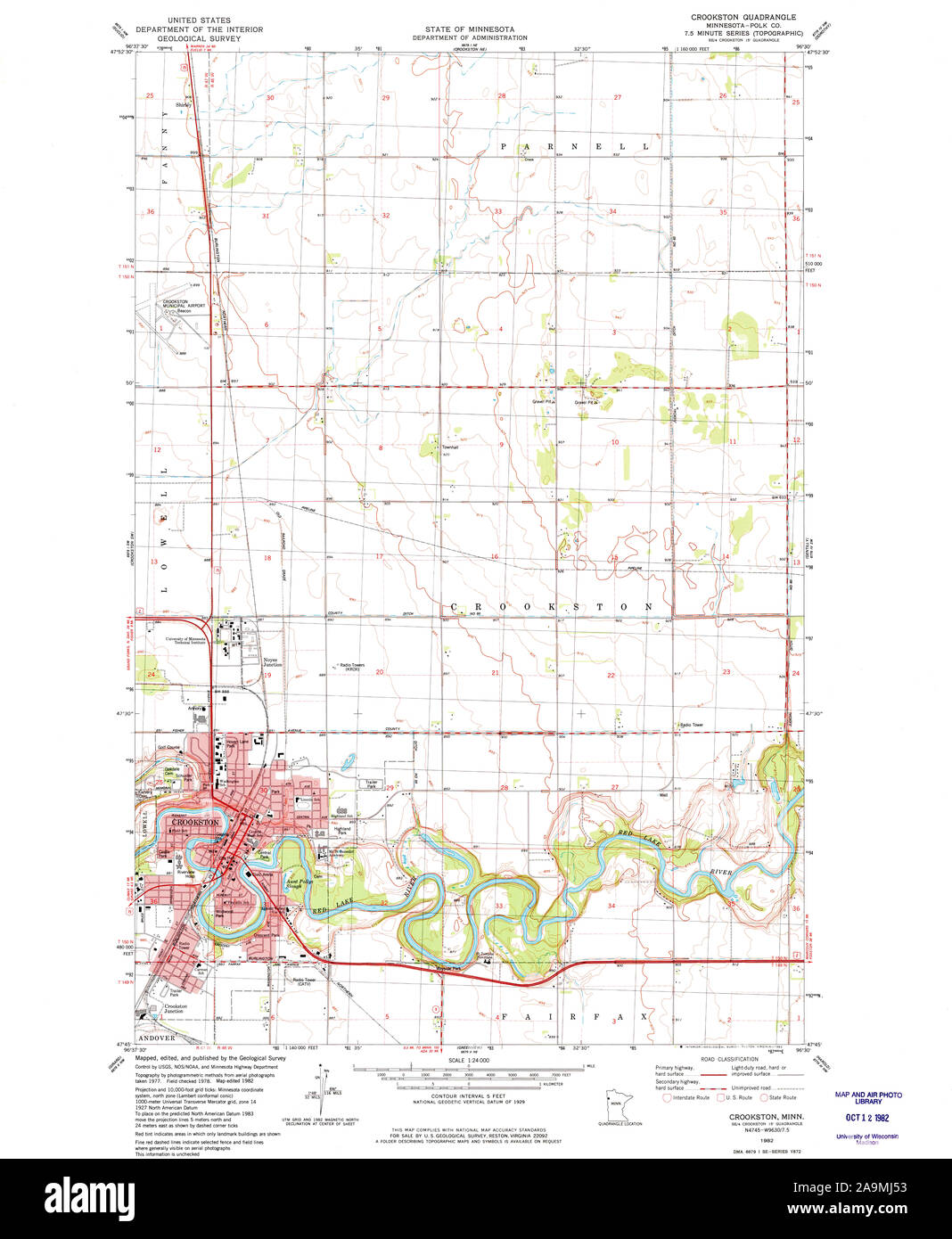 Map of crookston hires stock photography and images Alamy