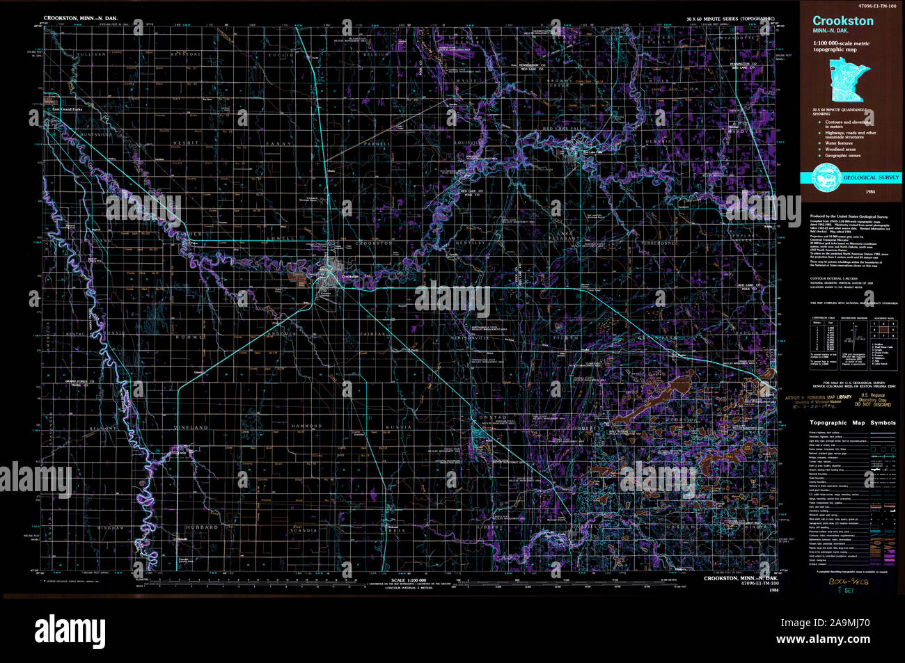 Map of crookston hires stock photography and images Alamy