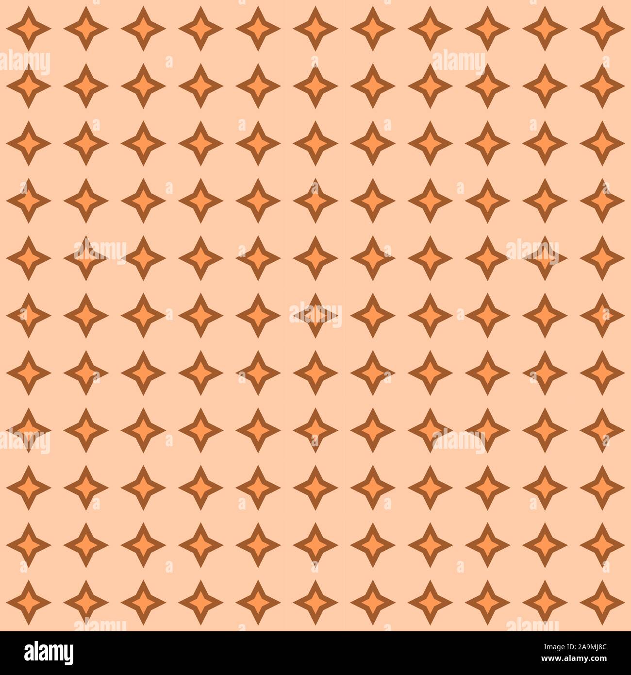 Abstract geometric pattern of brown diamonds vector design Stock Vector