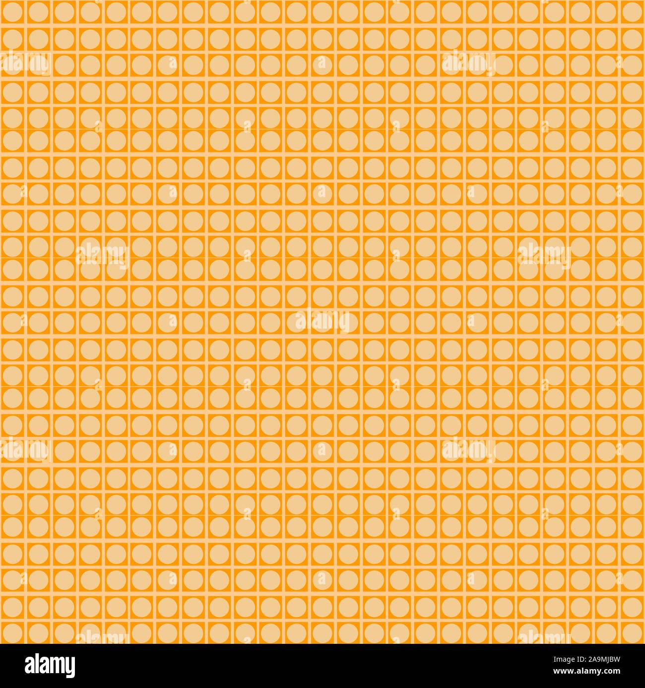 Abstract pattern of orange shade circles on rectangle, vector design ...