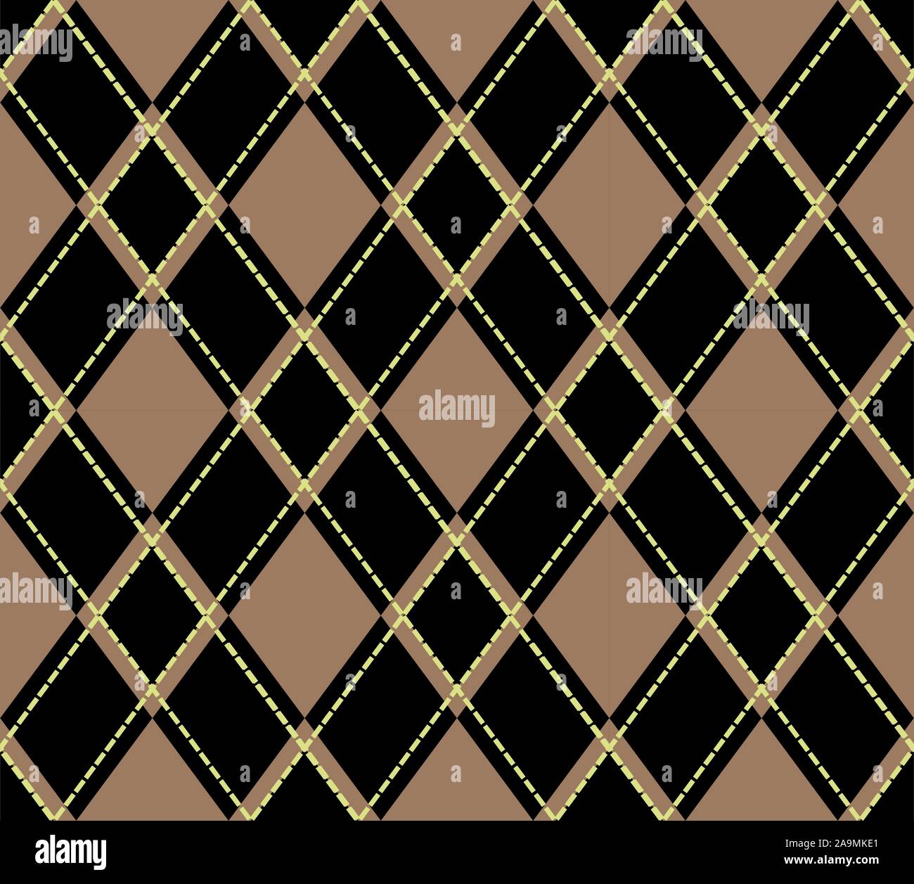 Scottish tartan plaid pattern. Seamless diagonal shapes background. - Vector Stock Vector