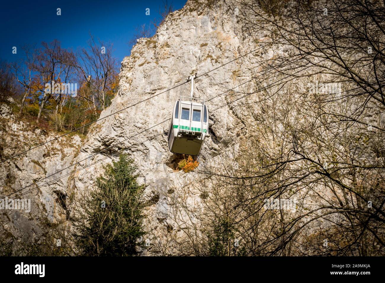 Aerial Cable Car Cableway Tramway Stock Photos & Aerial Cable Car