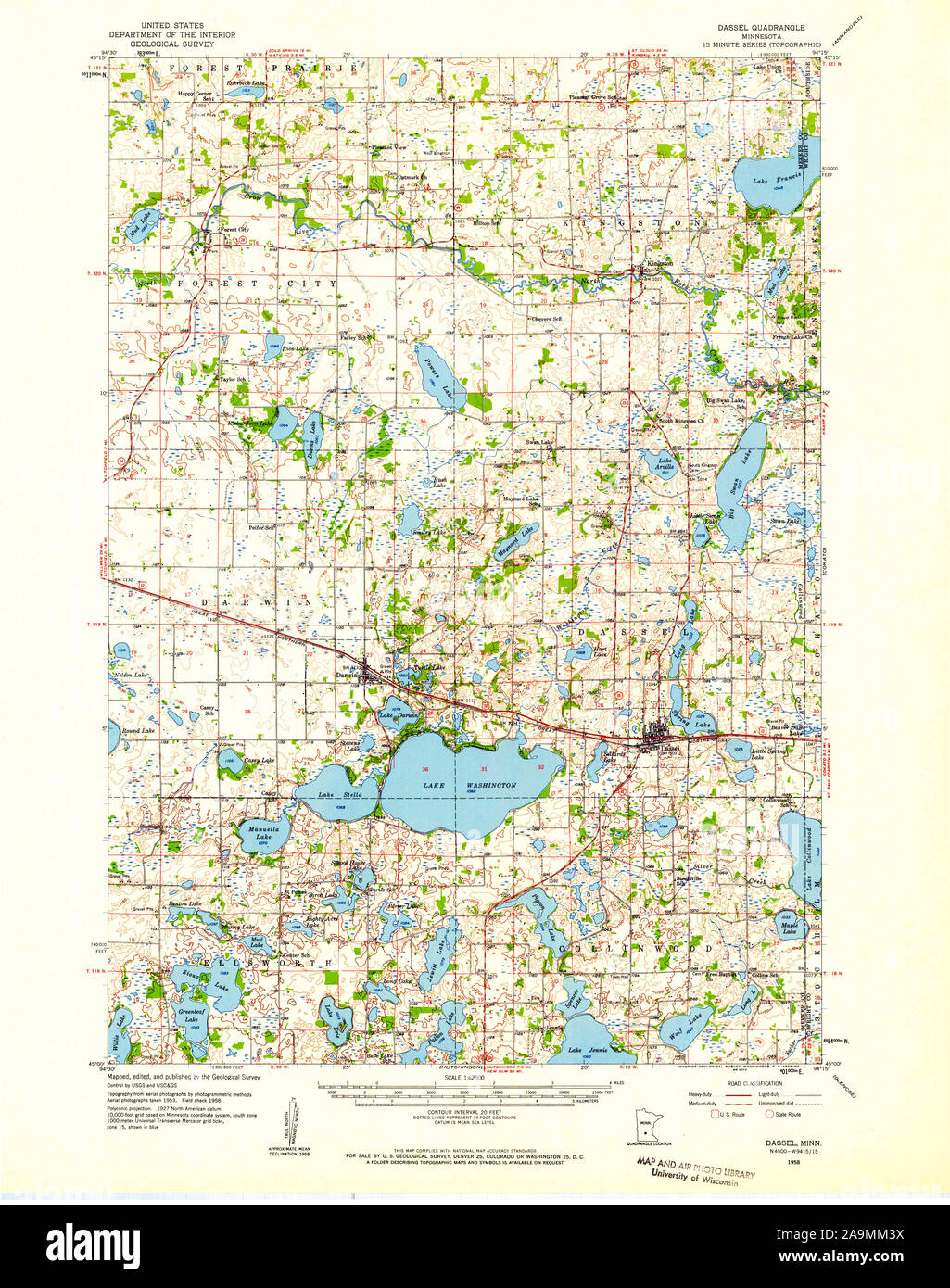 Map of dassel minnesota hires stock photography and images Alamy