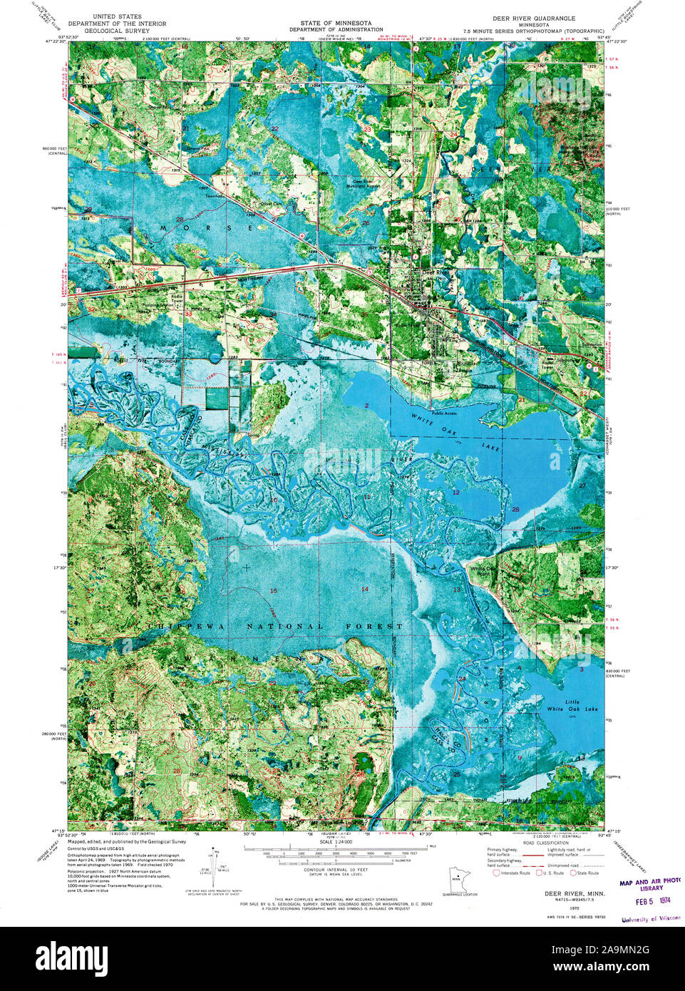 Deer River Mn Map Deer River Minnesota Cut Out Stock Images & Pictures - Alamy