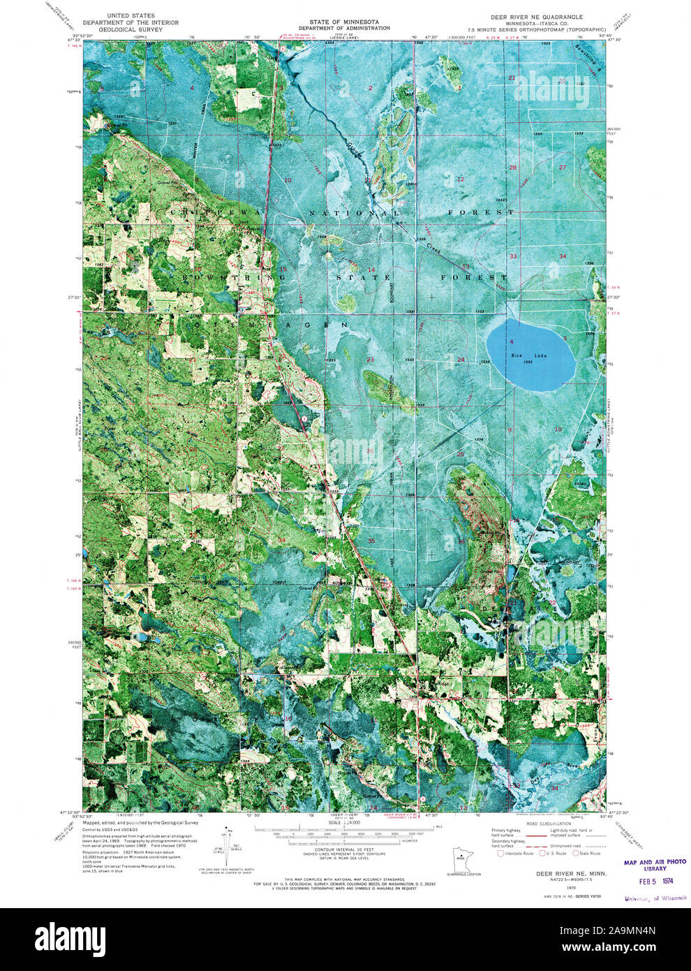 Map of deer river minnesota Cut Out Stock Images & Pictures Alamy