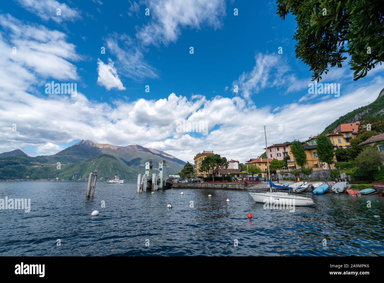 Beautiful landscape in Varenna - Como lake in Italy Stock Photo