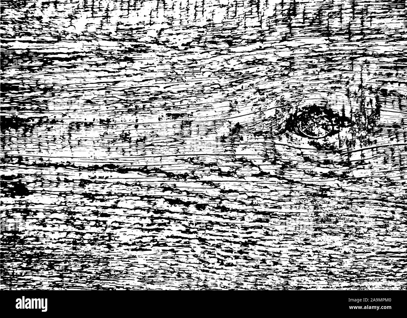 Old wood black and white texture Stock Vector