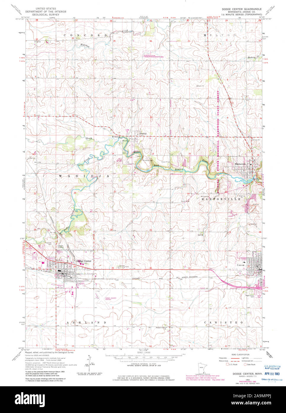 Dodge center minnesota map Cut Out Stock Images & Pictures Alamy