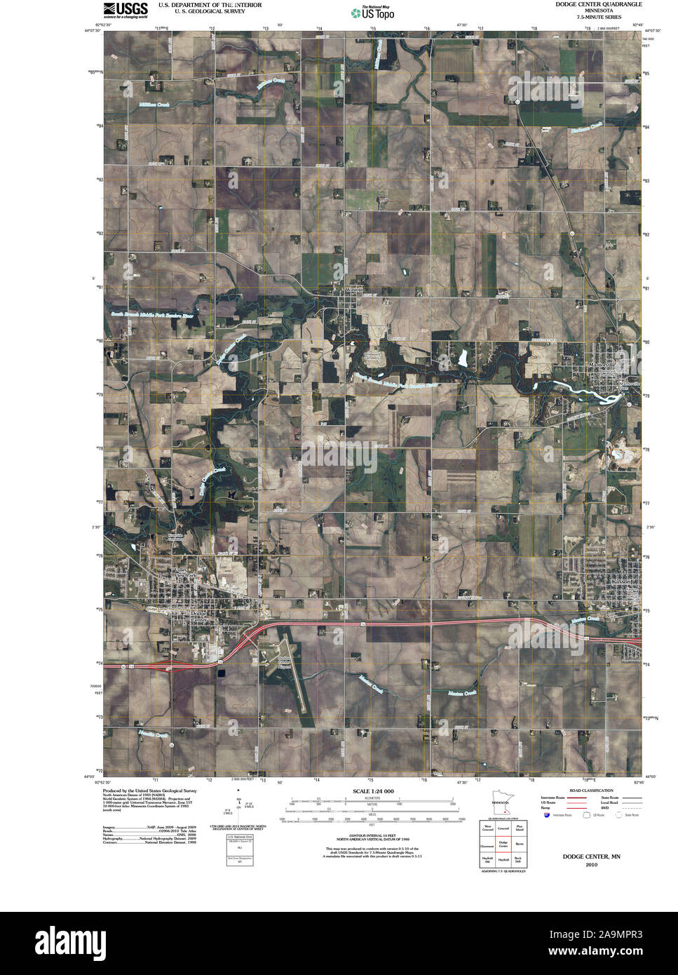 Map of dodge center Cut Out Stock Images & Pictures Alamy