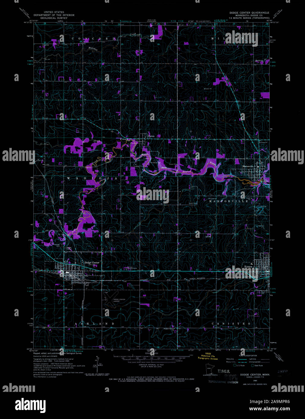 Map of dodge center minnesota hires stock photography and images Alamy