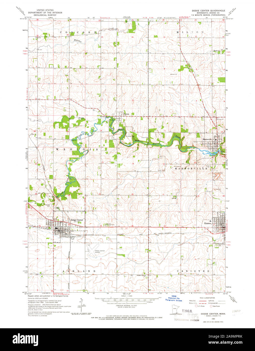 Map of dodge center Cut Out Stock Images & Pictures Alamy