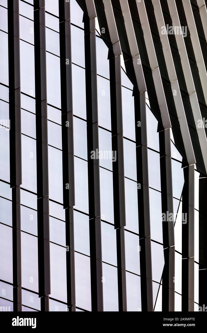 WA17346-00....WASHINGTON - Graphic detail of office building in Seattle. Stock Photo