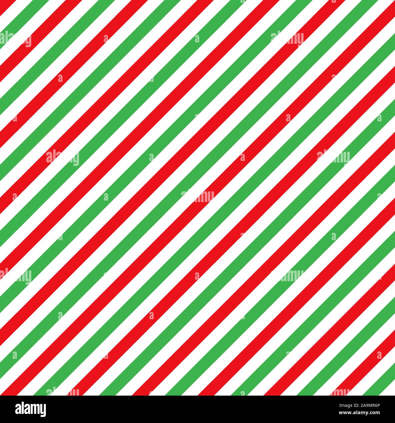 Green White Candy Cane Diagonal Stripe Christmas Leggings