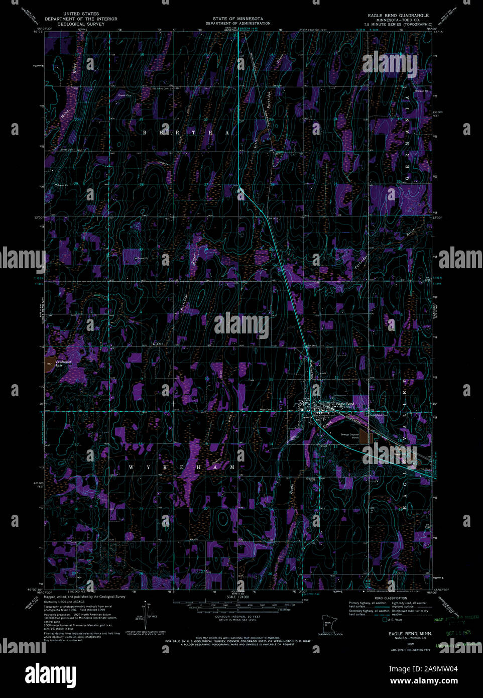 Map of eagle bend minnesota hires stock photography and images Alamy