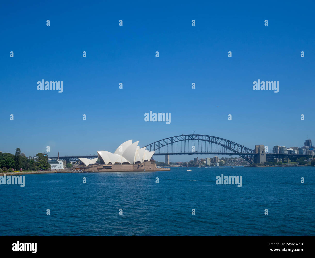 Sydney Opera House and Harbour Bridge skyline Stock Photo