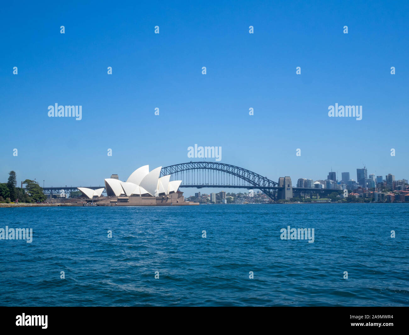 Sydney Opera House and Harbour Bridge skyline Stock Photo
