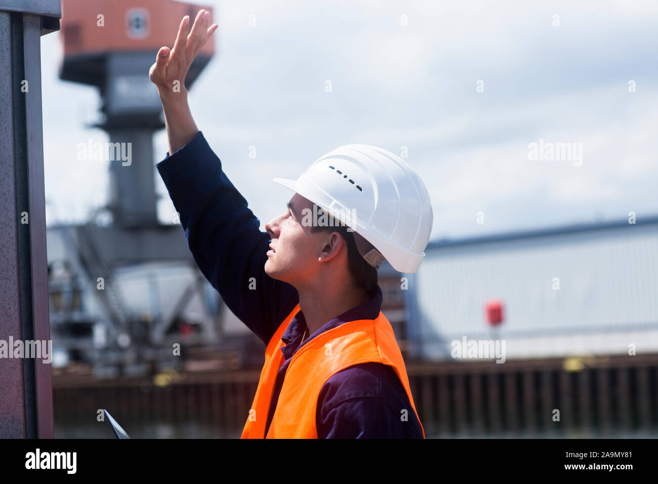 worker young male Stock Photo