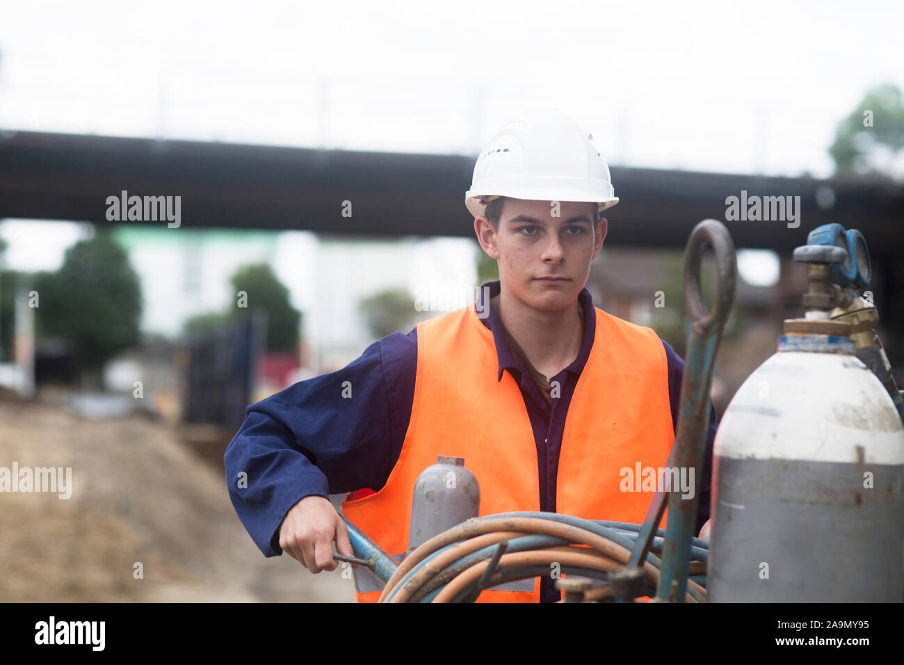 worker young male Stock Photo
