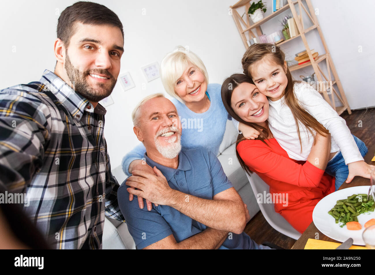Selfie man mustache sitting on hi-res stock photography and images - Alamy