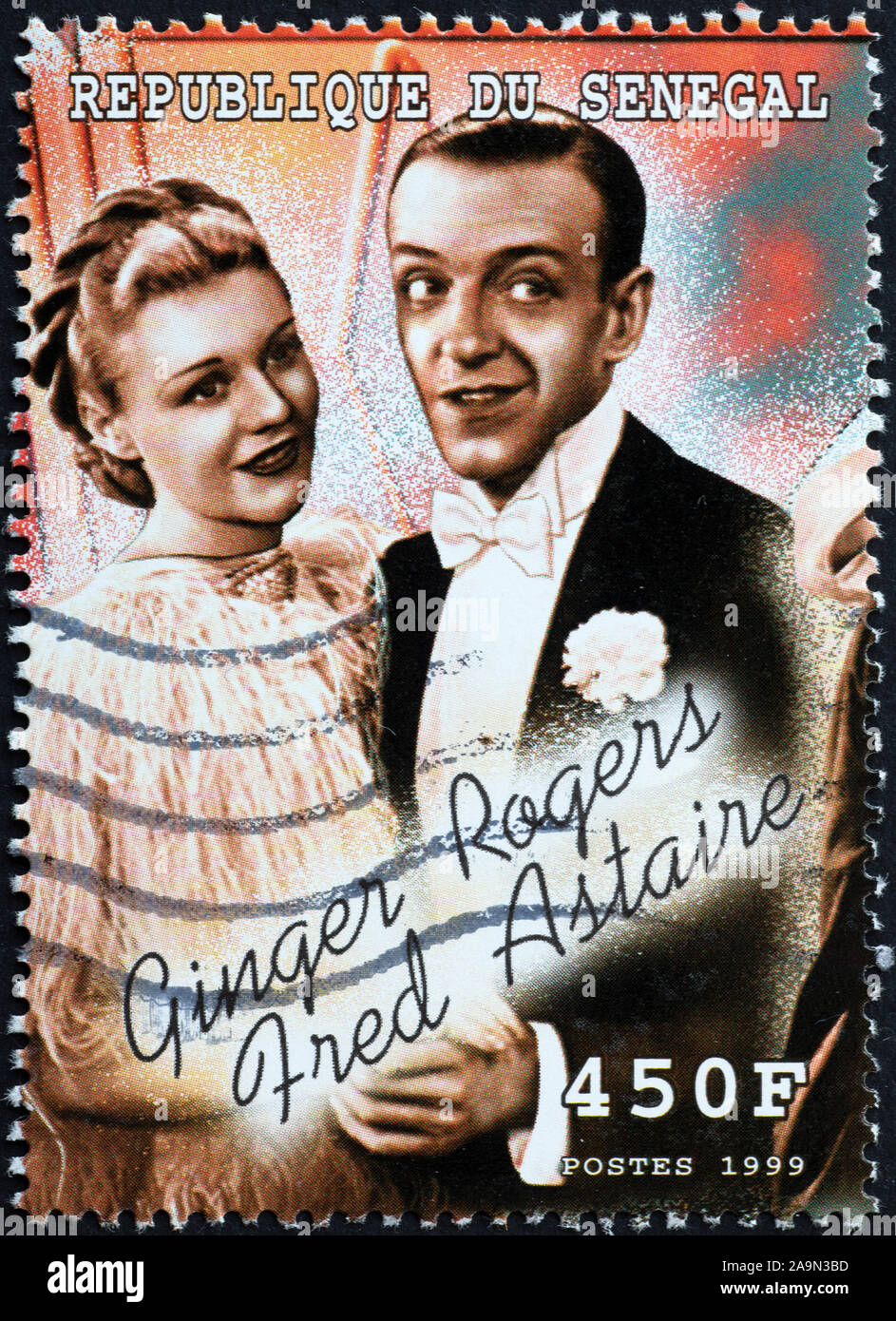 Fred Astaire and Ginger Rogers on postage stamp Stock Photo - Alamy