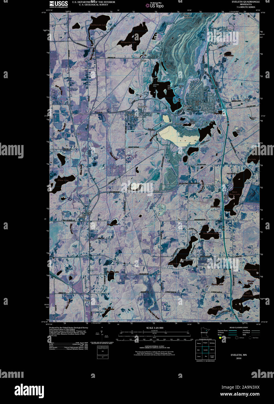 Eveleth map hires stock photography and images Alamy