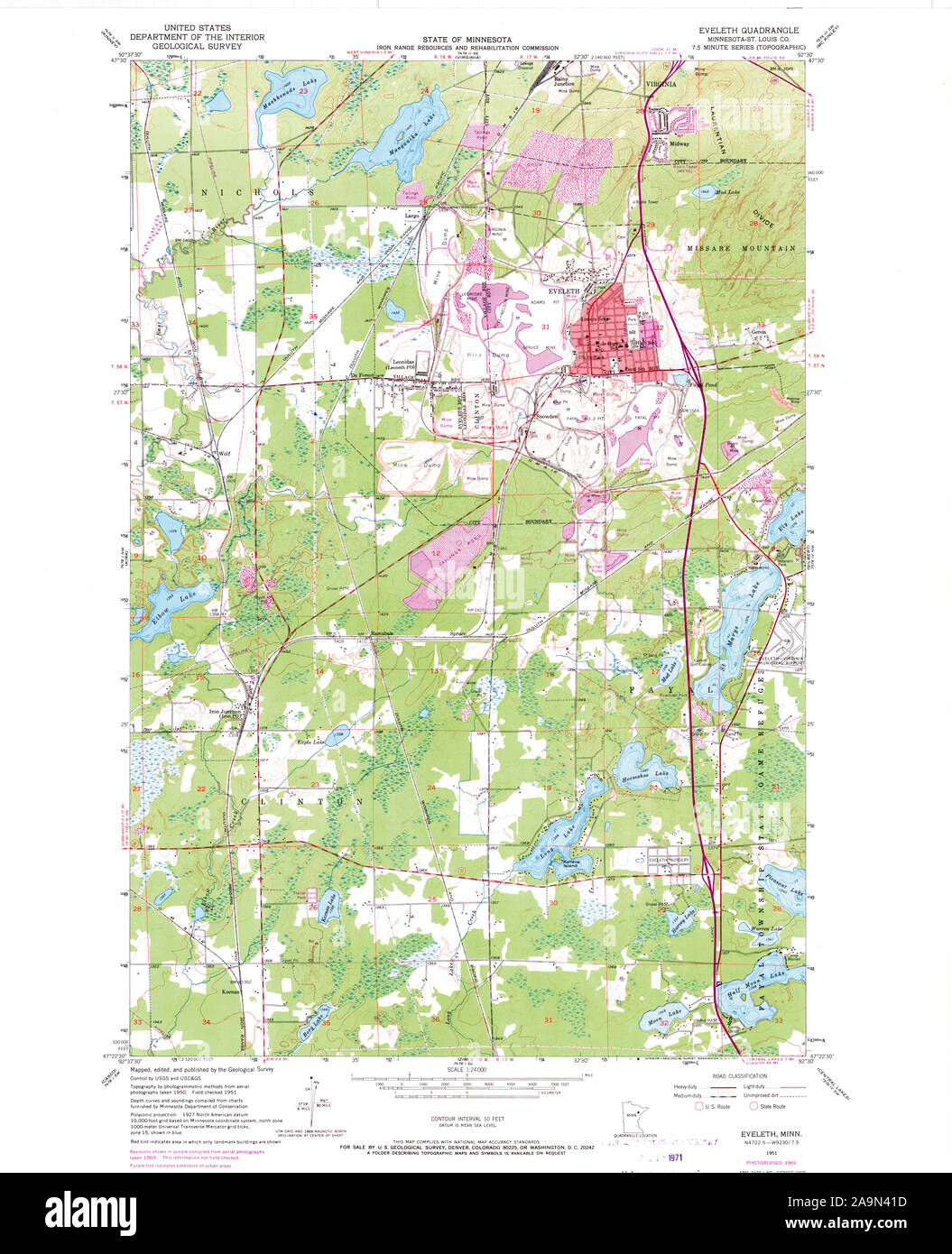 Eveleth map hires stock photography and images Alamy