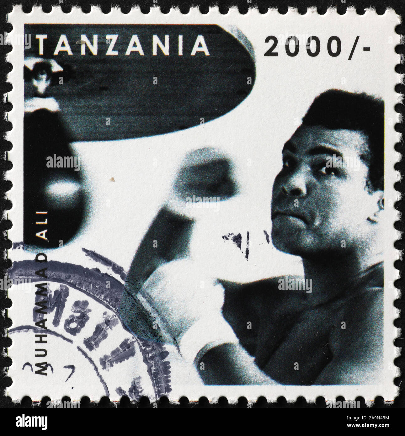 Picture of Mohammed Ali on postage stamp Stock Photo Alamy