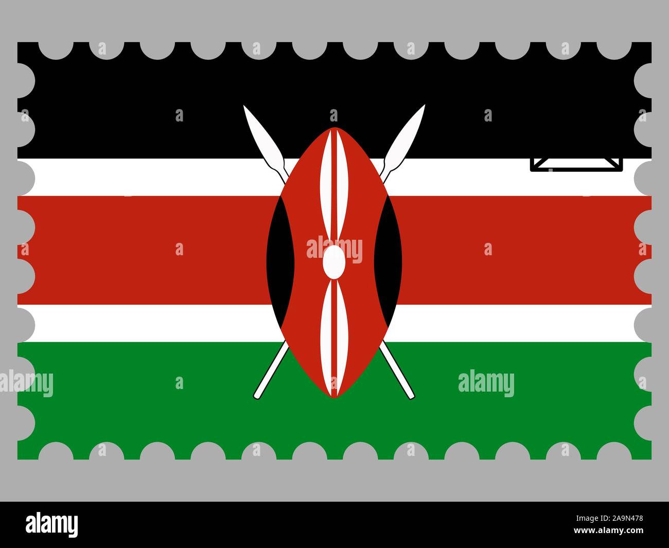 National flag of Republic of Kenya. original colors and proportion. Simply vector illustration