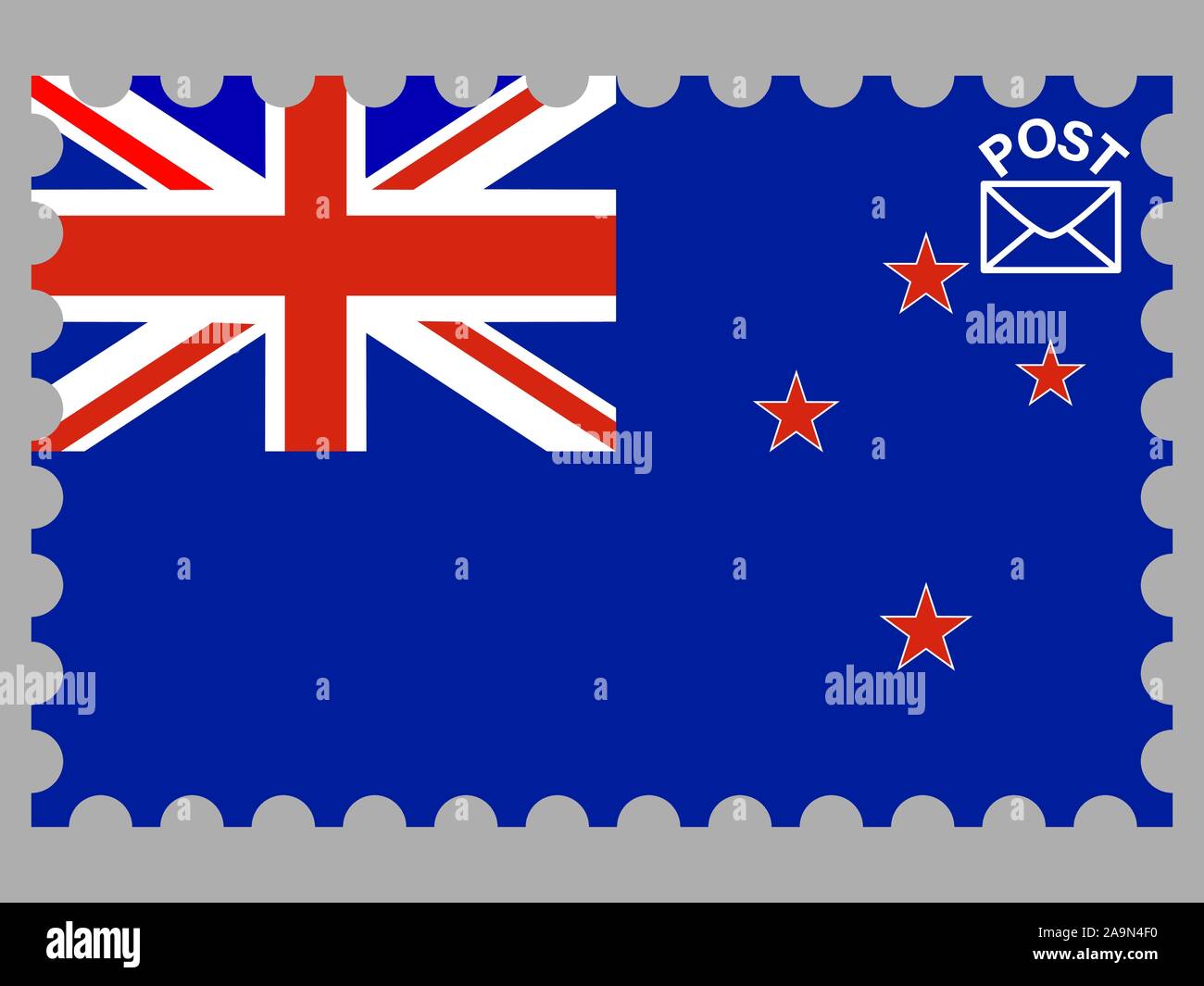 National flag of New Zealand. original colors and proportion. Simply vector illustration eps10, from countries flag set. Stock Vector