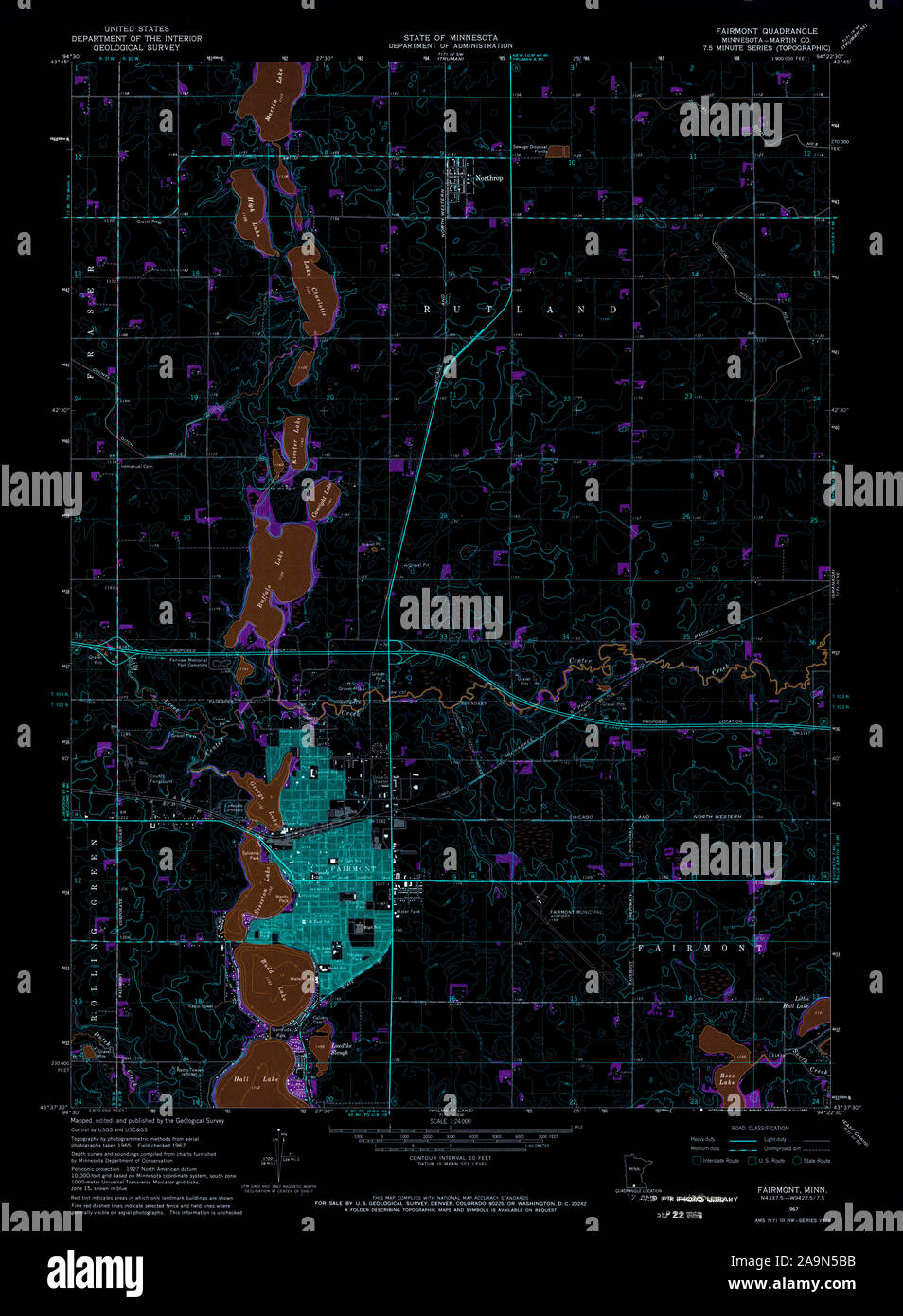 Map of fairmont minnesota hires stock photography and images Alamy