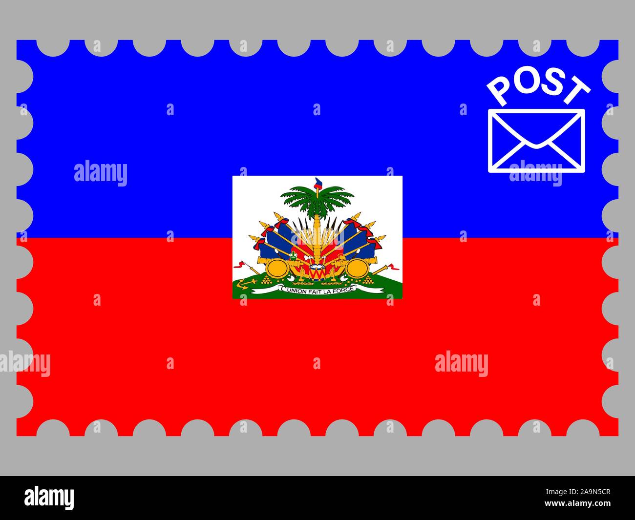 National flag of Republic of Haiti. original colors and proportion. Simply vector illustration, from countries flag set. Stock Vector