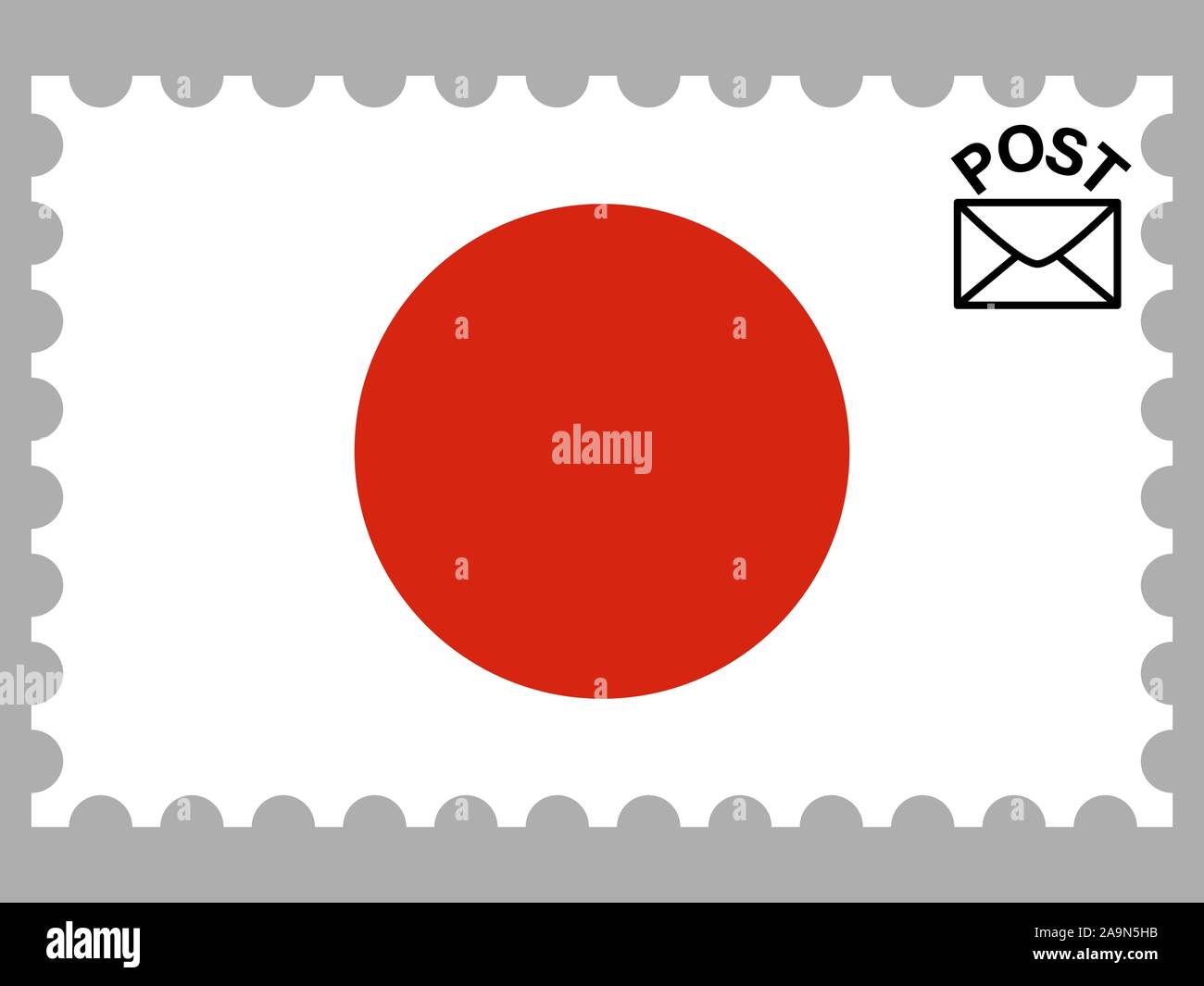 National flag of Japan . original colors and proportion. Simply vector