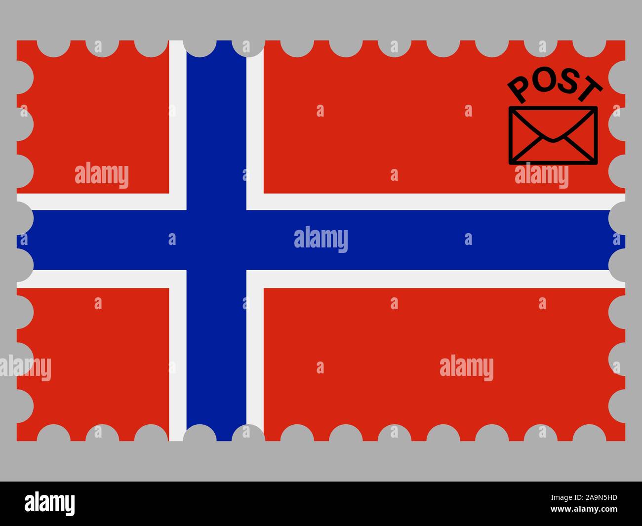 Beautiful national flag of Kingdom of Norway. original colors and proportion. Simply vector illustration eps10, from countries flag set. Stock Vector