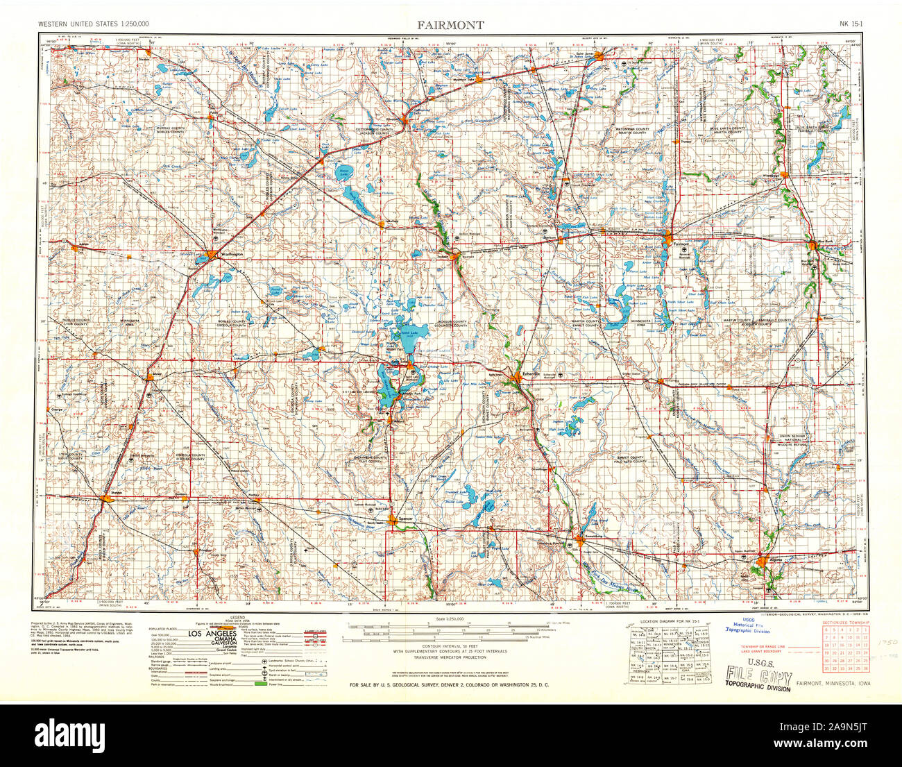 Map of fairmont minnesota hi-res stock photography and images - Alamy