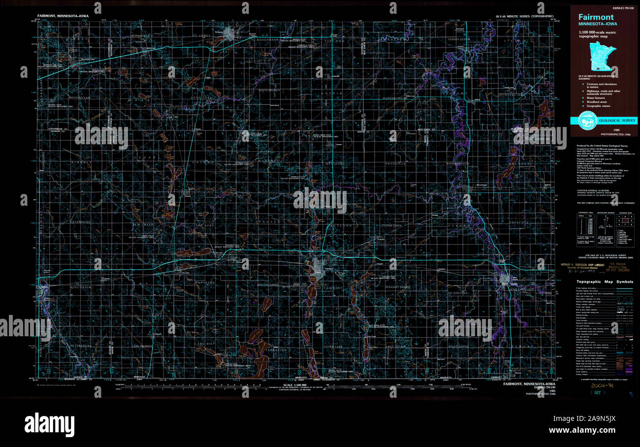 Fairmont minnesota map hires stock photography and images Alamy