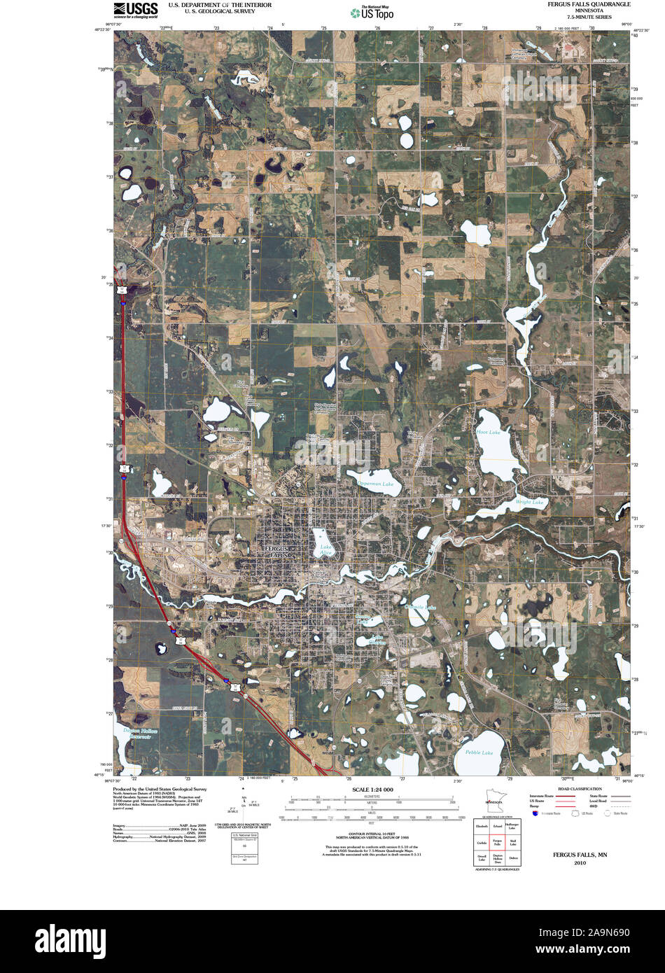 USGS Topographic Map of Fergus Falls