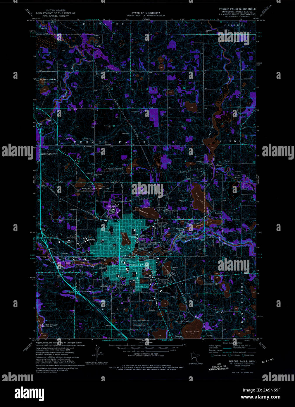 Map of fergus falls hires stock photography and images Alamy