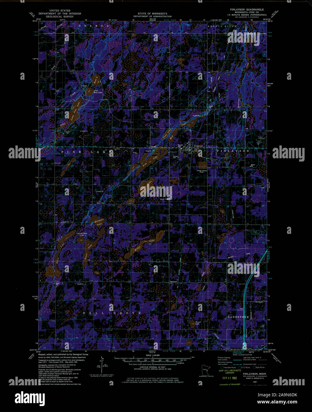 Map of finlayson minnesota hires stock photography and images Alamy