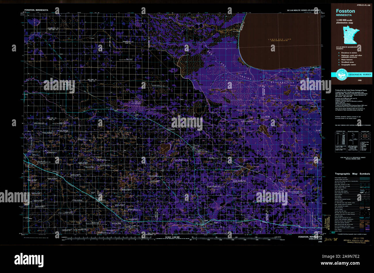 Map of fosston hires stock photography and images Alamy