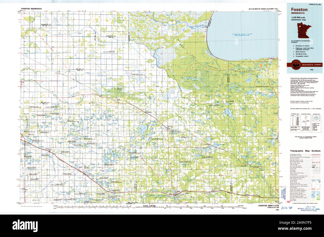 Fosston minnesota map hires stock photography and images Alamy