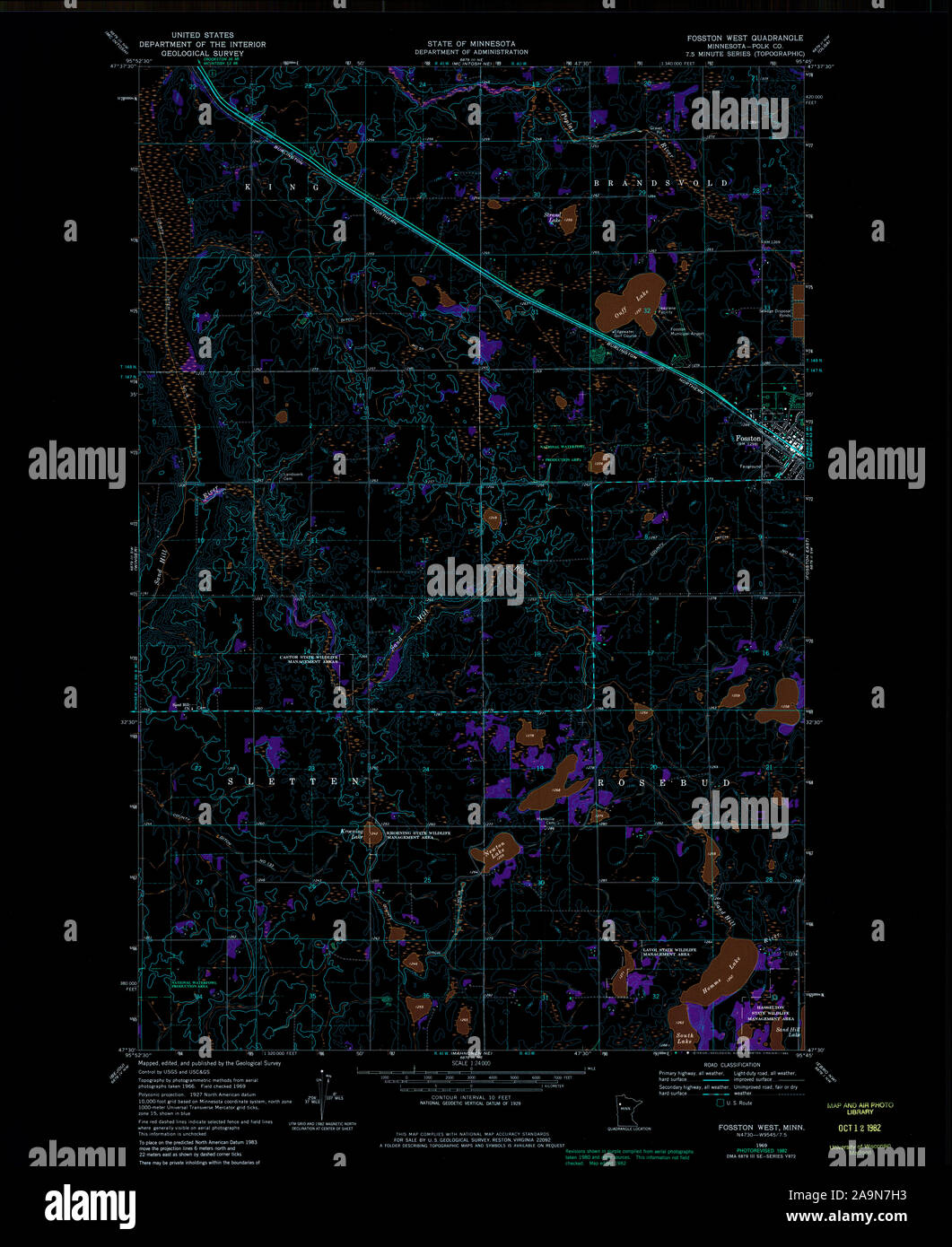Map of fosston hires stock photography and images Alamy
