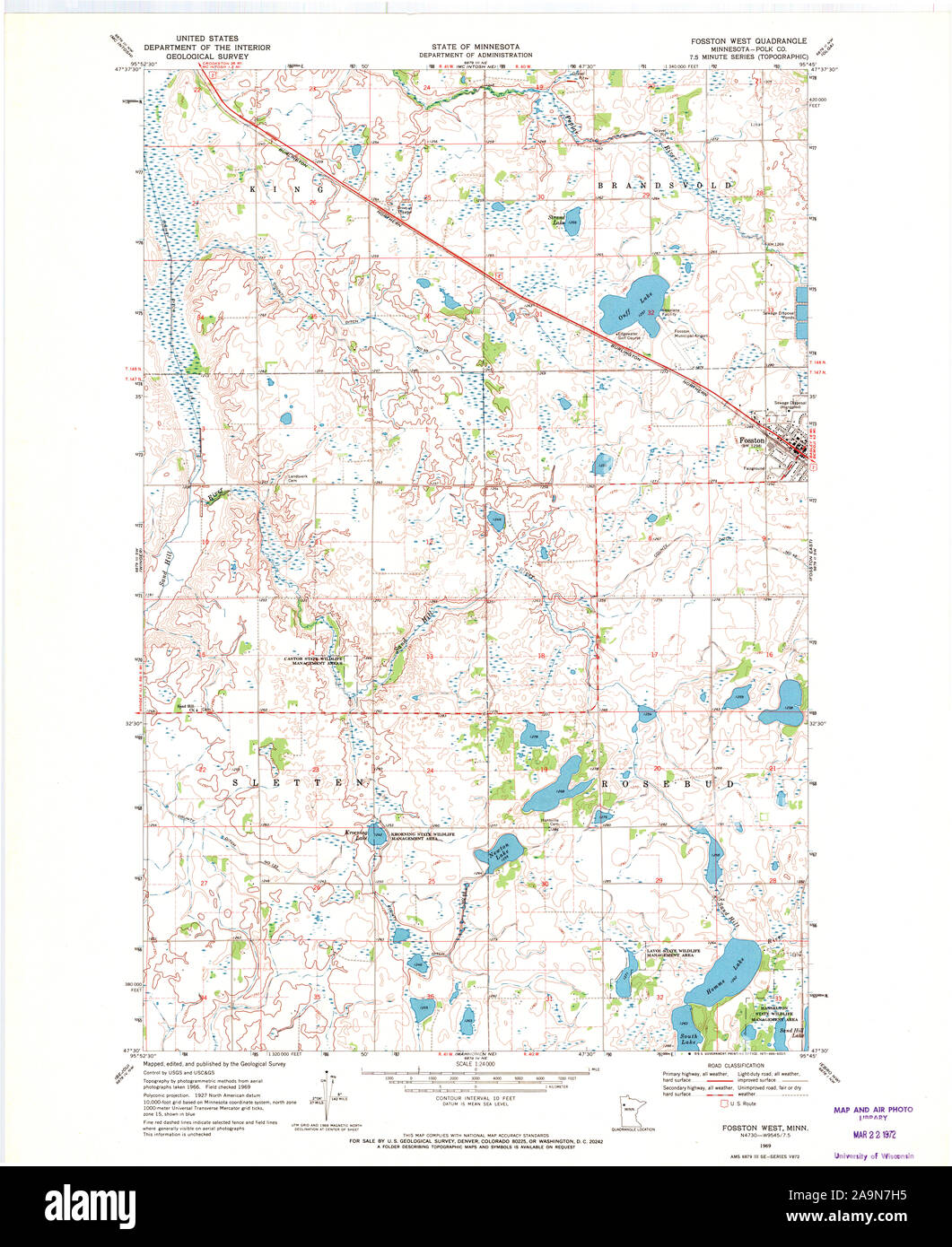 Map of fosston hires stock photography and images Alamy