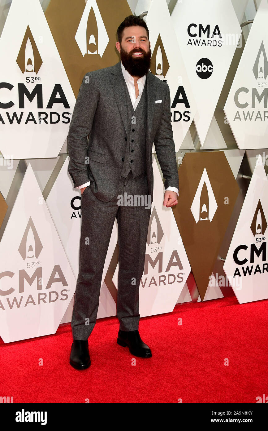 November 13, 2019, Nashville, Tennessee, USA: Jordan Davis. 53rd Annual CMA Awards, Country Music's Biggest Night, held at Music City Center. (Credit Image: © Laura Farr/AdMedia via ZUMA Wire) Stock Photo