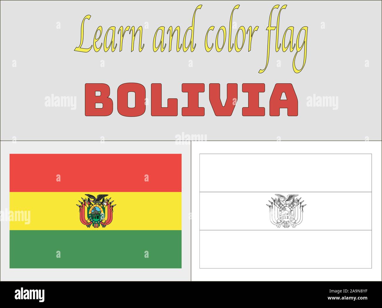 National flag Coloring Book pages for Education and learning. original  colors, proportion. vector illustration, countries set Stock Vector Image \u0026  Art - Alamy, image size:1300x1049