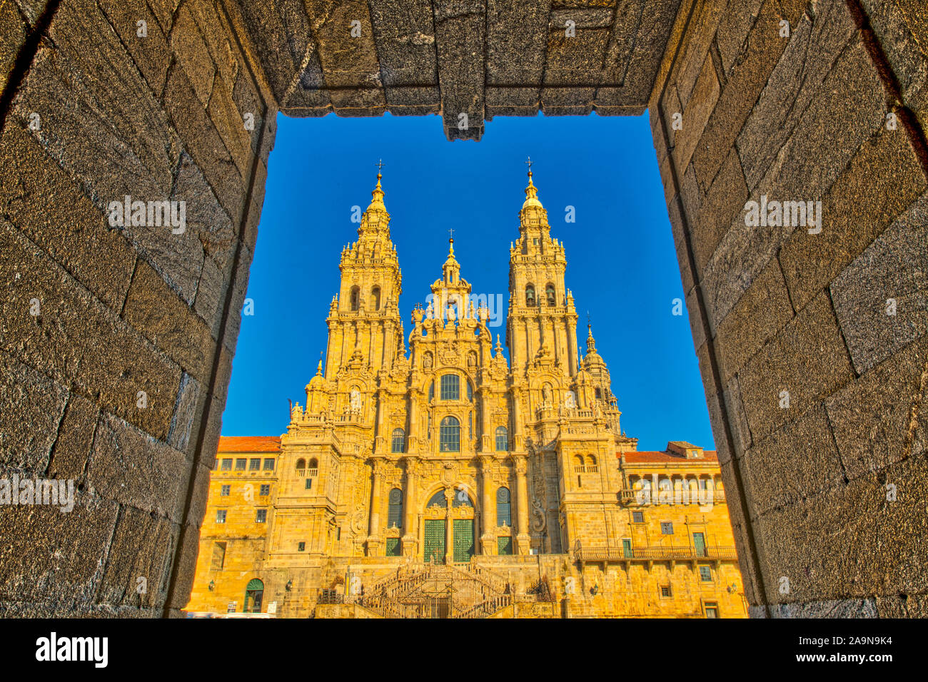 Catedral De Santiago Compostela Santiago De Compostela Spain Galacia End Of Famous Pilgrimage Completed 11 Stock Photo Alamy