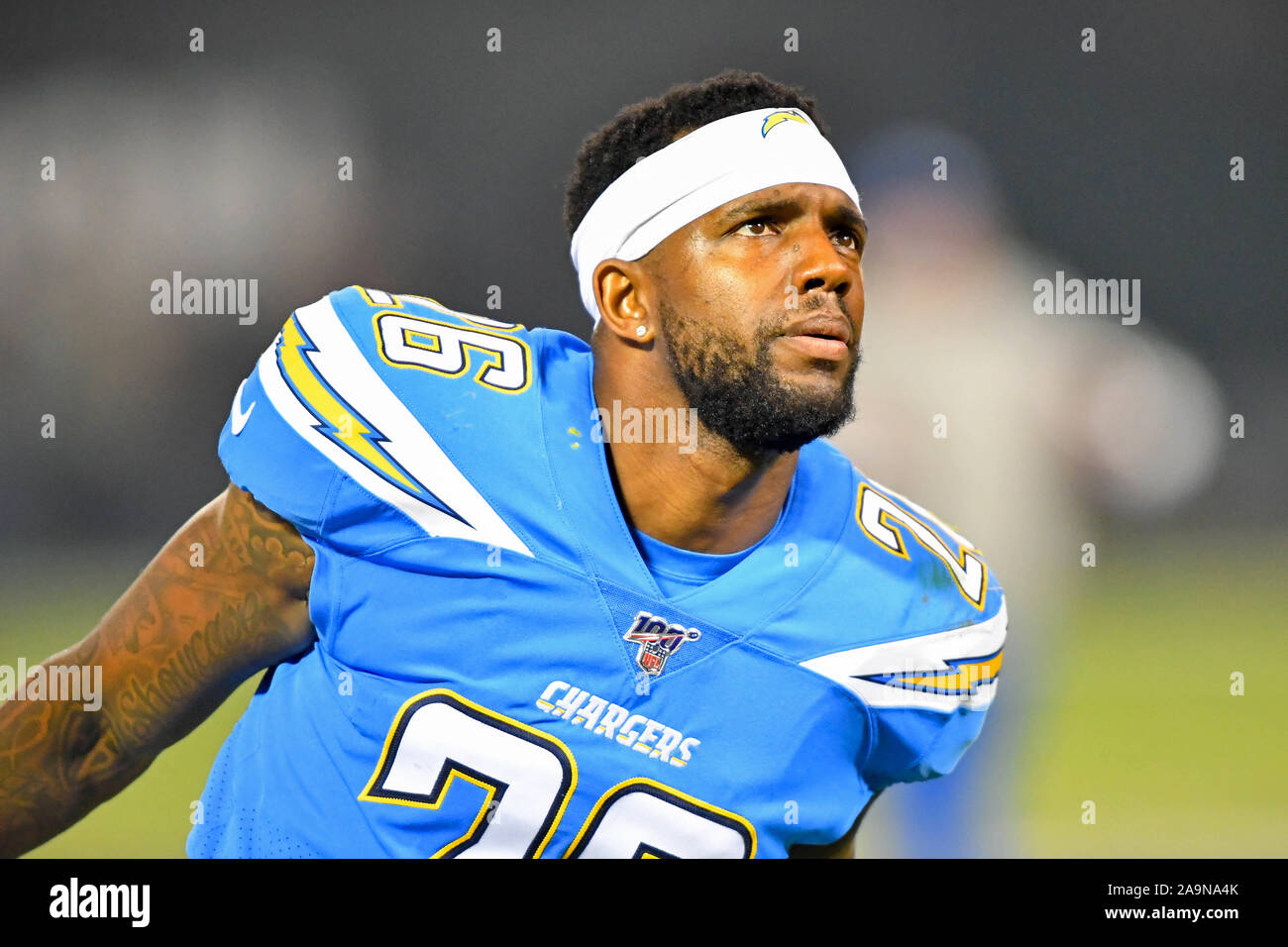 Carson, California, USA. 9th Dec 2018. Los Angeles Chargers cornerback  Casey Hayward #26 and Cincinnati Bengals defensive back Darqueze Dennard  #21 after the Cincinnati Bengals vs Los Angeles Chargers at Stubhub Center