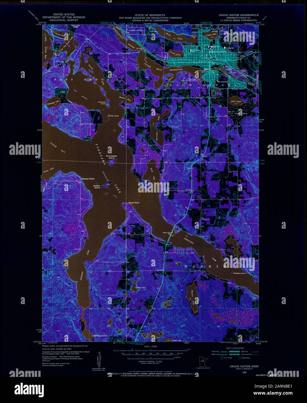 Grand rapids minnesota map hires stock photography and images Alamy