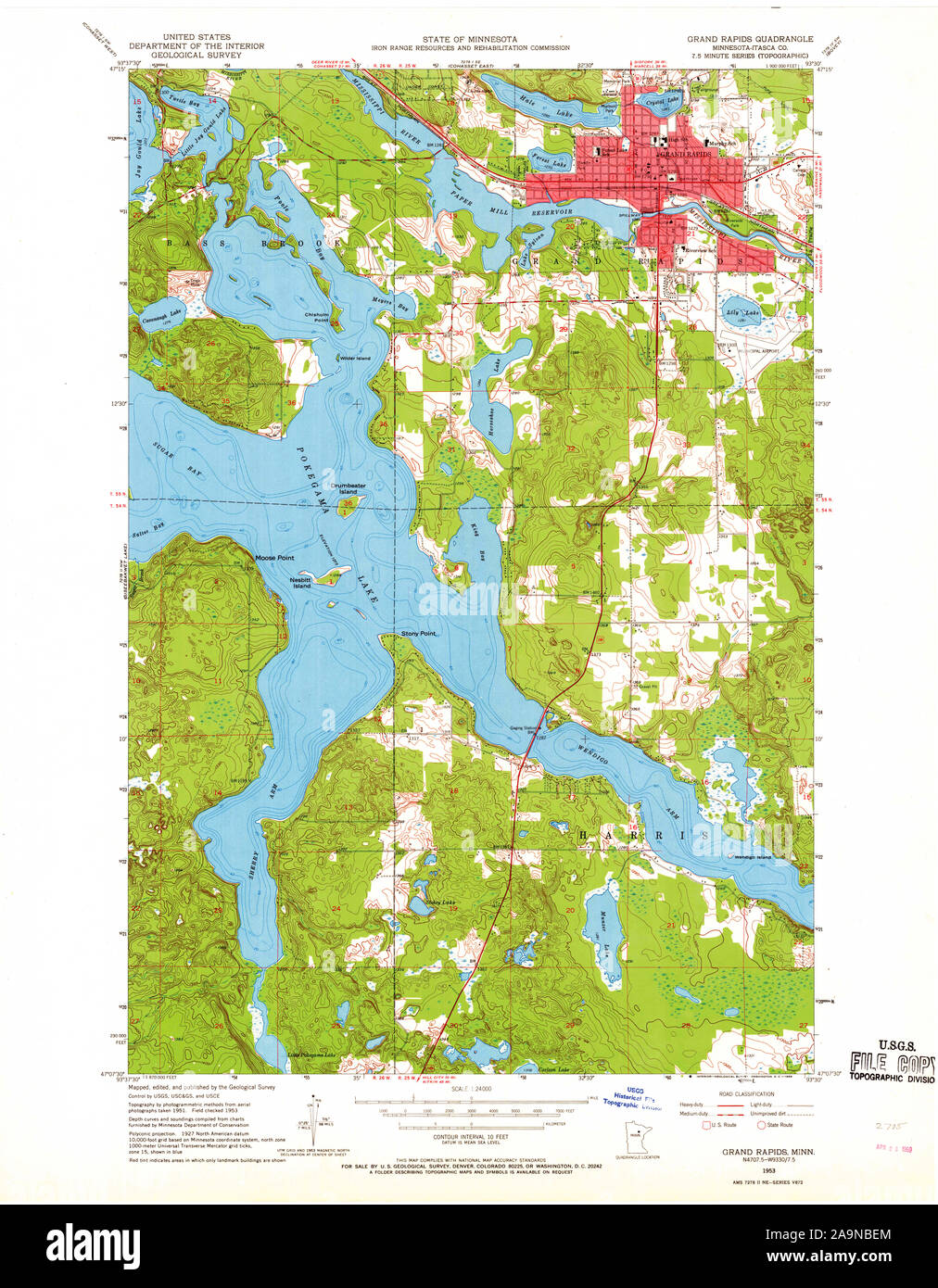 Map of grand rapids minnesota hires stock photography and images Alamy
